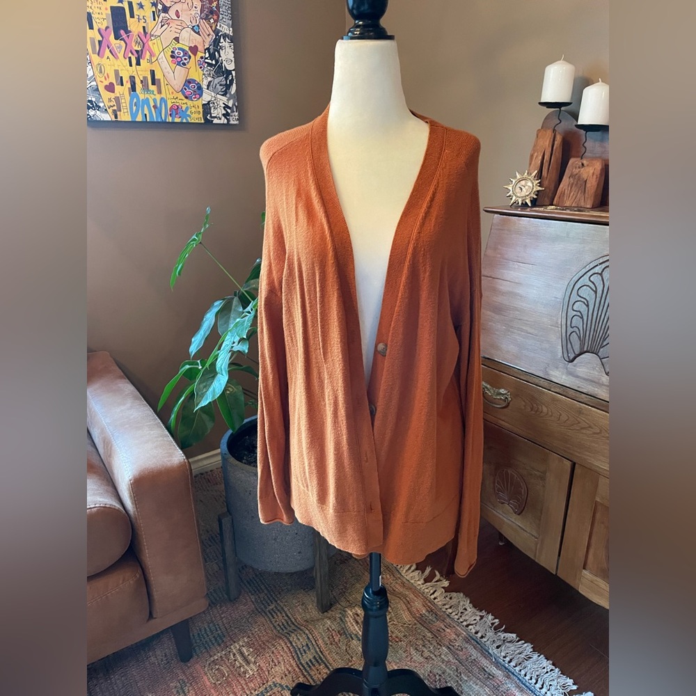 Lucky Brand Women's Rust Cardigan Sweater